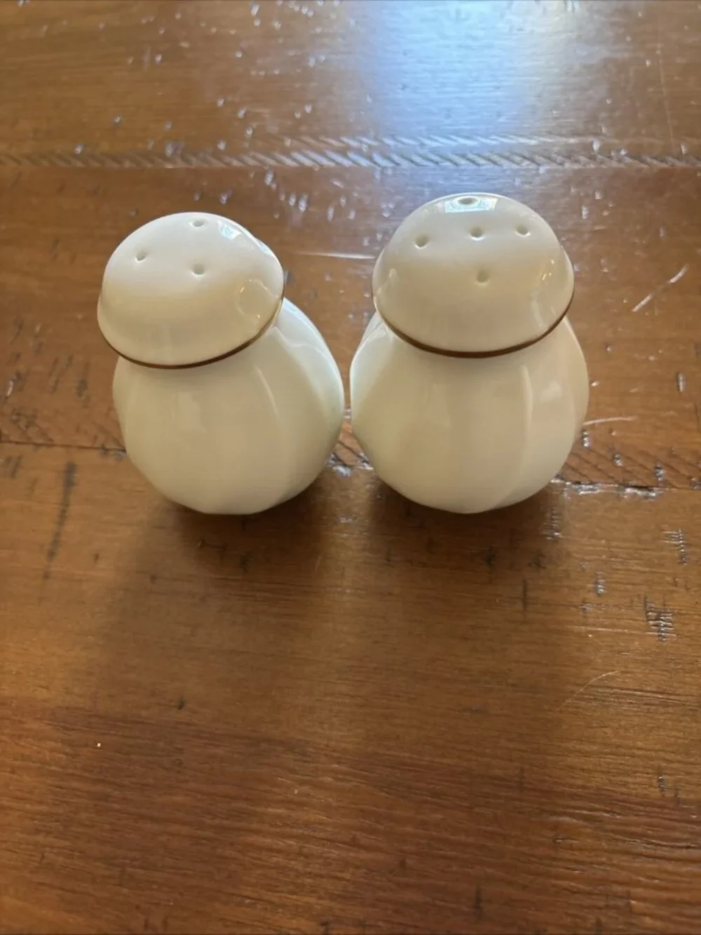 Wedding Band Gold Salt & Pepper Shakers By Mikasa